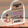 SMARGO Daddy Gifts from Daughter Heart-Shaped Acrylic Plaque Gifts for