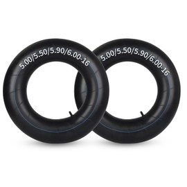 GICOOL 5.00/5.50/5.90/6.00-16 Butyl Inner Tubes, 2 Pack with TR15 Valve Stem, Heavy-Duty Tractor Inner Tubes, Replacement Tubes for Agriculture Farm Implement Farm Tractor Trailer