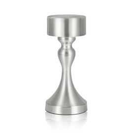 JHPGEOE Cordless Metal Desk Lamp, Touch Sensor Control LED Table Lamp,3 Color Stepless Dimmable Battery Powered Lamp,Night Light for Kids Nursery,Bedroom/Desk/Cafe (Silver-C)