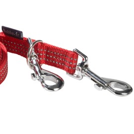 Bobby Safe Dog Lead, 3 Lengths for Medium and Small Dogs, Reflective and Heavy Duty with Double Metal Safety Carabiner, Orange, S/M, Length 180 cm
