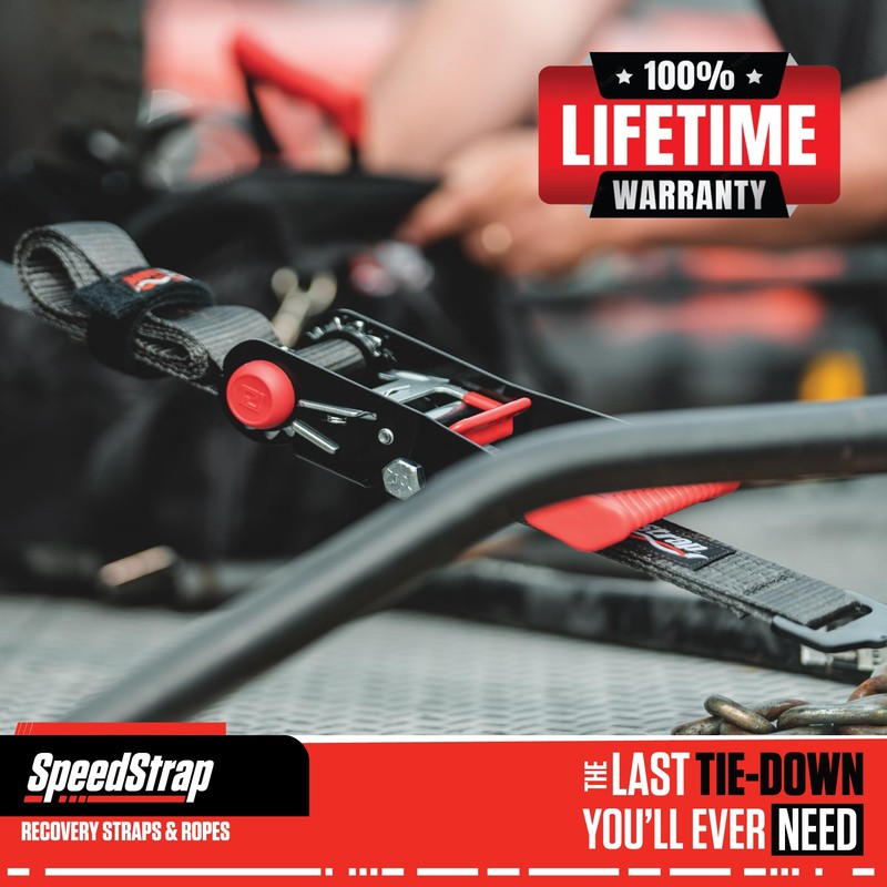 SpeedStrap 2" x 10' Red Heavy Duty Ratchet Tie Down