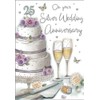 Regal Publishing Annivesary Card Silver (25th) - 9 x 6