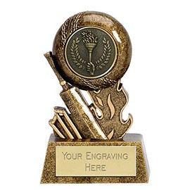 TROPHIESPLUSMEDALS Scorcher Gold Resin Cricket Trophy 7 cm / 2 3/4" | Stylish Look | Ideal for Celebrating Sports Achievements | Suitable for Children & Adults
