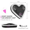 Sun Walker Heart-Shaped Car LED Ambient Light, Solar-Powered Love Heart