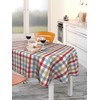 BEAUTEX Oilcloth Tablecloth Wipe Clean Non-Slip with Piping Band Square
