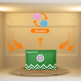 100g Rechargeable Desiccant Pack for Storage | Moisture Killer for Gun Safe/RV Storage/Dehumidifier Bags Seasonal Closets | Reactivates 500+ Cycles Silica Gel Packets | Color-Charge Tech（Green*1）