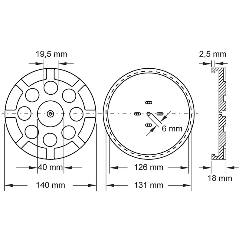 KS Tools 160.0559 Rubber Plate 46 for Hofmann Lifting Platforms,
