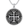 LEECCI Jerusalem Cross Necklace for Men 925 Sterling Silver Crusaders
