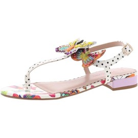 Betsey Johnson Women's Dacie Sandal, White Multi, 7