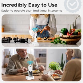 Intercoms Wireless for Home, 1 Mile Long Range for House Business Office, Handheld Room to Room Communication System, Rechargeable Loud & Clear 10-Channel Anti-Interference Intercom System