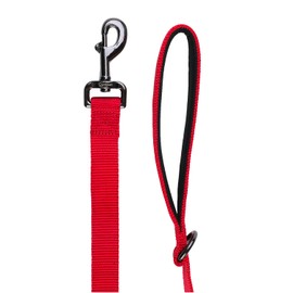 Cyclpet Advanced 4 Feet Dog Leash with Padded Handle-Sturdy Nylon Dogs Leads for Small Medium Dogs Walking,Training,Hiking,Jogging,Camping,etc (Chili Pepper, Small: 4 Feet Length× 5/8 Inch Width)
