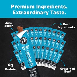 Original Mini Jerky Beef Sticks by Country Archer, 100% Grass-Fed, Gluten Free, High Protein Snacks, 5 Ounce, 36 Count