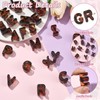 DanLingJewelry 26Pcs Leopard Pattern Alphabet Large Hole Beads Acrylic Transparent