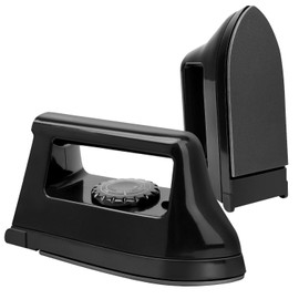 Mini Iron for Crafts and Quilting - Travel and Household Electric Heat Press Machine for Sewing Supplies (Black)