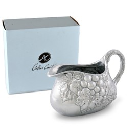 Arthur Court Designs Aluminum Grape Gravy Sauce Boat Bowl 7.5 inch Wide 25 oz