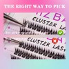 MIZ BARN False Eyelashes 144pcs Lash Extension D Curl Eyelash