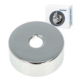 'Tecuro Thread Rosette (1/2) Diameter 22 mm x 80 mm x 25 mm, Chrome-Plated Brass