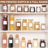 308 Kitchen Pantry Labels for Food Containers, 3 Sizes White