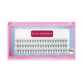 PINK PEPPER Self Eyelash Extensions, For Partial Tsukema Parts, DIY, Matsueku, Flare, 10 Bundles (0.4 inches (11 mm)