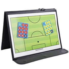 DEWEL Soccer Board, Tactical Board, Folding Strategy Teaching Board, Magnet, Easy to Carry, Tactical Board, Soccer Board, Soccer Practice Goods, Pen Included, Strap Included
