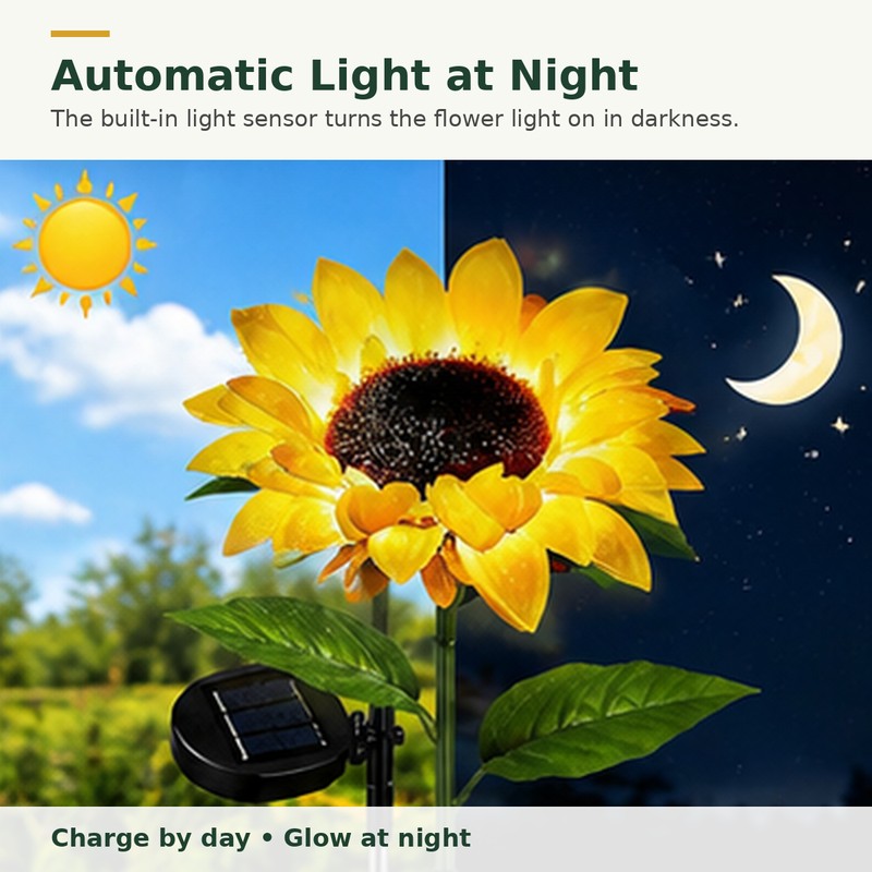 Solar Flower Lights for Garden Decor – Waterproof LED Rose