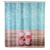 Wenko Shower Curtain Hawaii of Polyester 180x200cm, Multi-Coloured, 180 x
