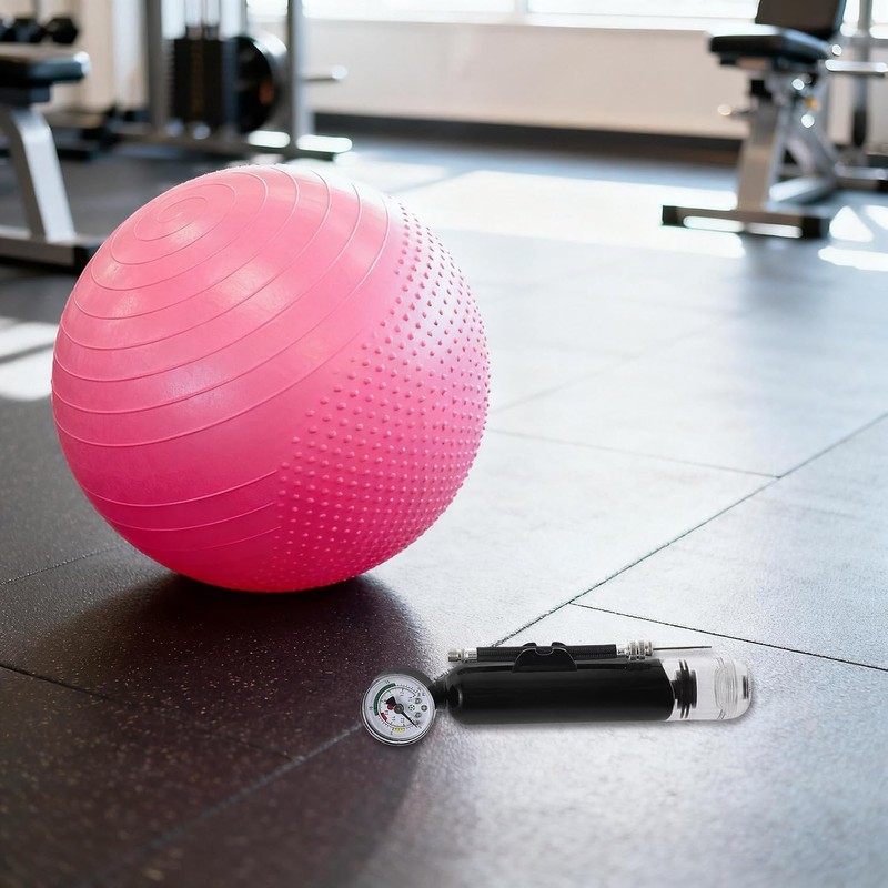 Abaodam Bomba Manual para Balones con Manómetro y Manguera Flexible