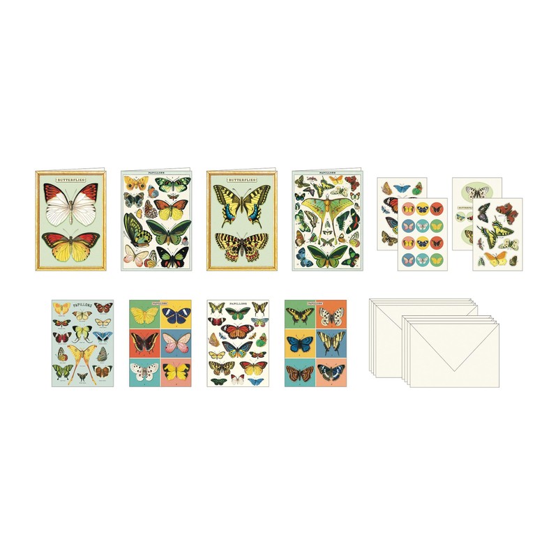 Cavallini Papers & Co. Butterflies Stationery Set
