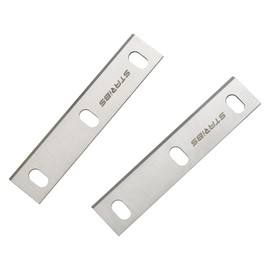 STARIBS 4-1/8" HSS Jointer Planer Knives Set of 2 for Grizzly H3874 & Sears Craftsman 149.236220 149.236221 315.23720 351.21724 113.206400, 3-Slot Blades