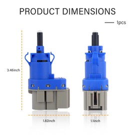 Brake Light Switch Replaces OEM#8T4T-9G854-AA, 4Pin Stop Light Compatible With Ford F150, Explorer, Lincoln MKC, Mazda, Mercury - Professional Car Accessories Brake Pedal