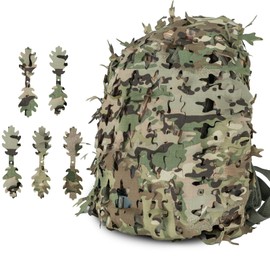 LOOGU Tactical Backpack Cover, Breathable Mesh Camo Camouflage Pack Cover Great for Tactical Military Gear Combat (Backpack Not Included)