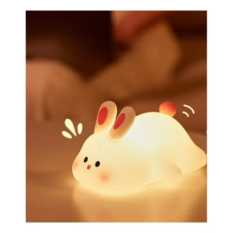 generic Z Lámpara De Noche Big Face Rabbit Con Sensor