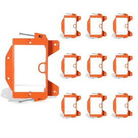 BestMounts - 10 Pack Nail-ON Low Voltage Mounting Brackets 1 Gang Multipurpose New Construction - Drywall Outlet Cable Wall Plate Bracket for Telephone Wire, Network Cable, HDMI, Speaker Wire
