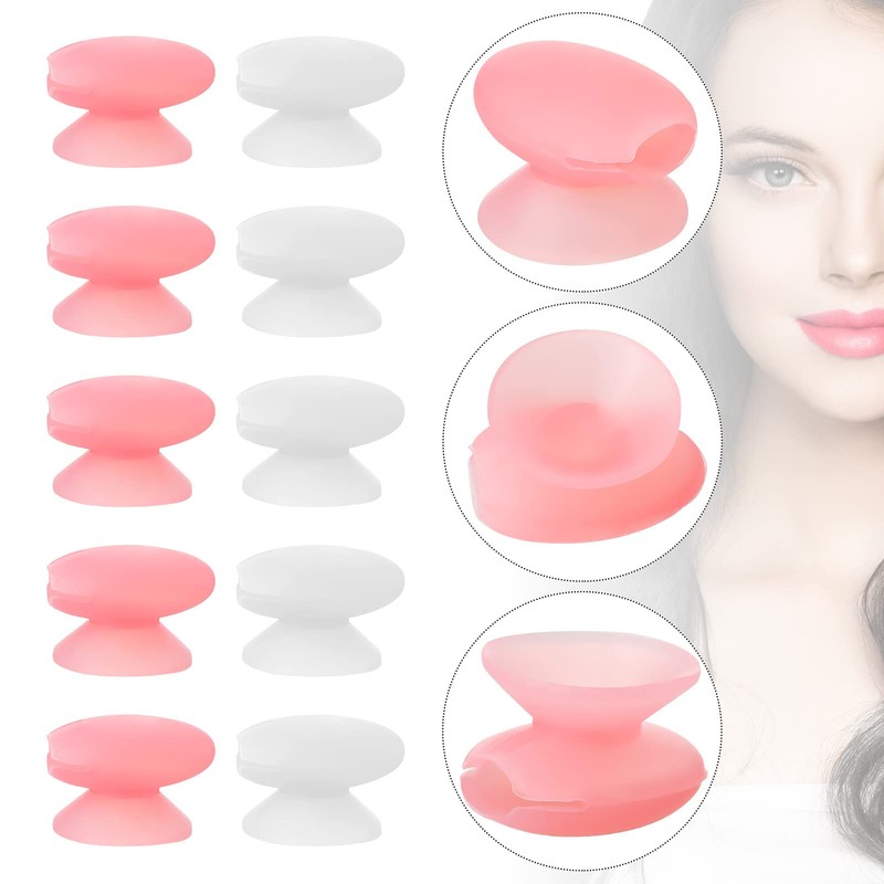 Newtay 20 Pcs Silicone Lip Brush Covers and Brushes for