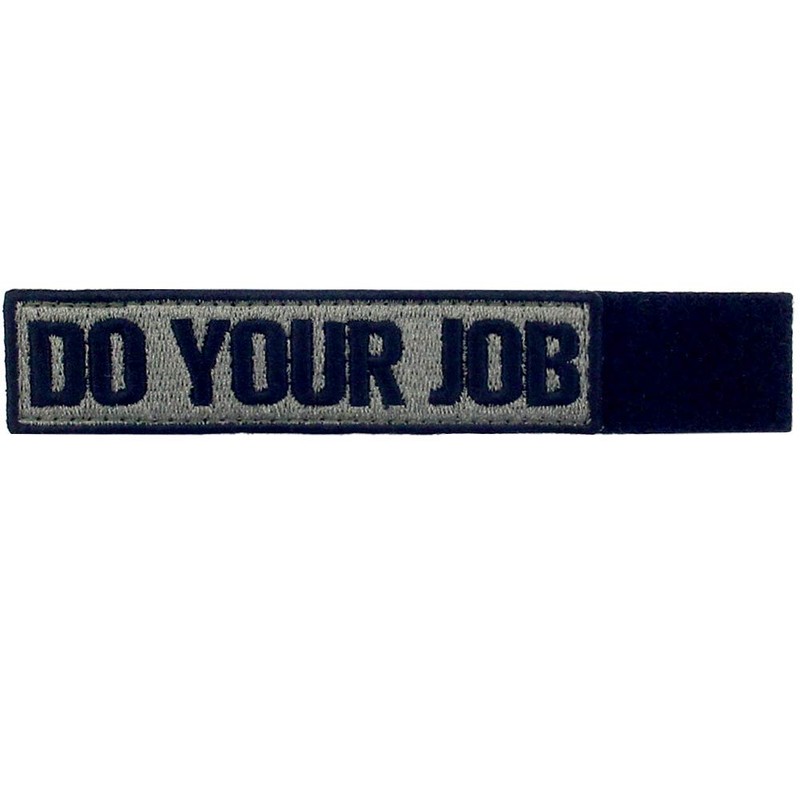 Do your job with embroidered Velcro patch, black and olive