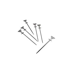 Prodyne Stainless Steel Martini Glass Cocktail Picks, Set of 6
