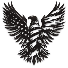 Metal Eagle American Flag Wall Decor Intricate Design with Stars And Stripes,Patriotic American Bald Eagle Metal Wall Art,Patriotic Gift for 4th of July And Independence Day Decor