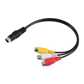 KOMBIUDA 4 High Definition Pin S Video to Video Adapter Cable for Tvs Projectors and Monitors Versatile Connectivity for Multiple Devices Quick Setup Sleek Design Broad Compatibility