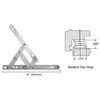 Truth EP28015 16" Standard Duty 4-Bar Stainless Steel Window Hinge
