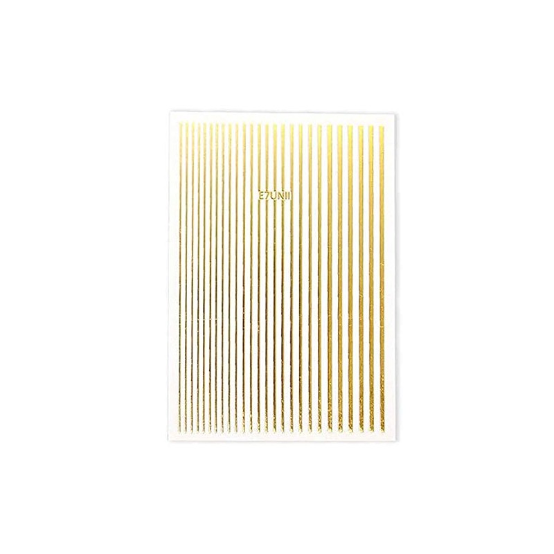 5 Flexible Stripes Sticker - Selbstklebende elastische Streifen in Gold,