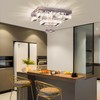 CXGLEAMING 11.8" Dimmable Crystal Chandelier Modern Crystal Ceiling Light Fixture