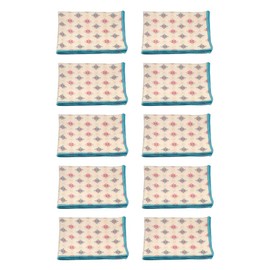 Calabria Japan Border Stars Microfiber Eyeglass Cleaning Cloth Butterscotch 10 Pack Cleans Phone Screens TV Glasses Sunglass