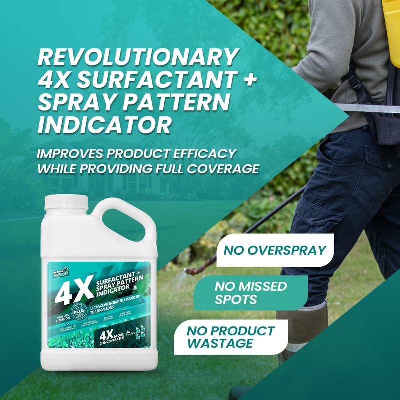 1 Gallon 4X Spray Pattern Indicator Dye + Surfactant, Makes