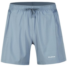 TLRUN Men's Running Shorts 5 inch Ultra Lightweight with 5 Pockets Quick Dry Marathon Athletic Run Shorts Linerless(Medium, Grey)