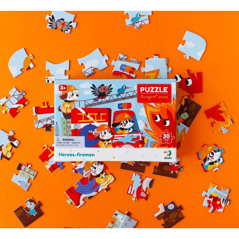 Dodo D300372 Educational Heros Fireman Puzzle 30 Pieces, Various