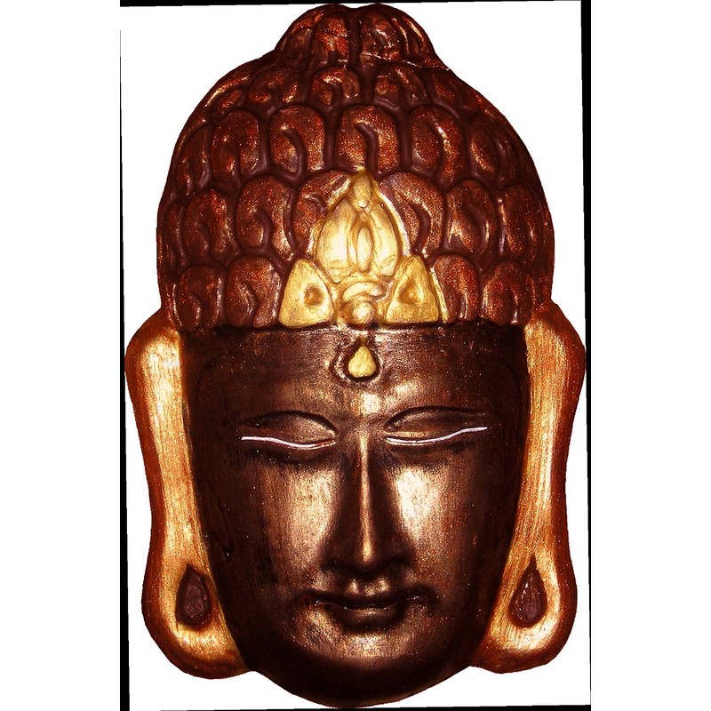 dennycraftmoulds BUDDHA HEAD Concrete Mold Garden Mould Plaque