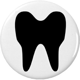 Tooth Black & White 2.25" Bottle Opener Keyring Dentist Dental Hygienist Doctor Orthodontist Teeth