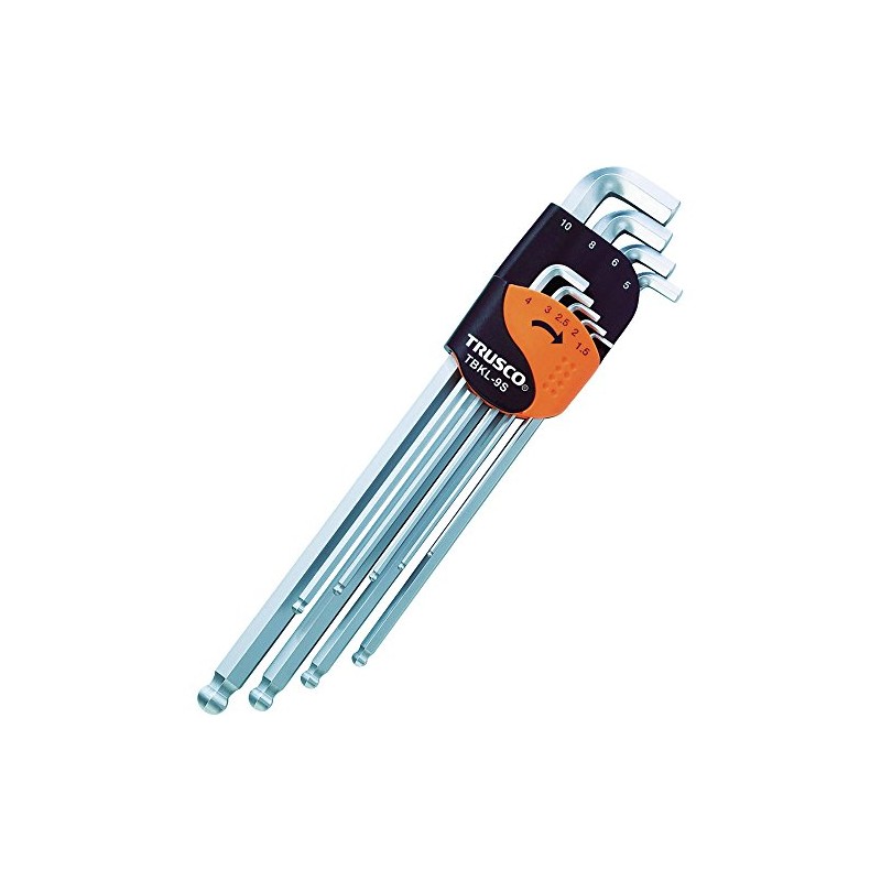 TRUSCO TBKL-9S Ball Point Hex Wrench, Under Neck Short Long