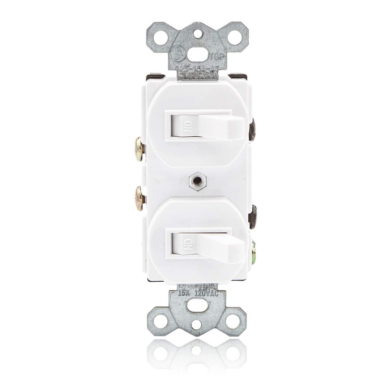 Maxxima AC Toggle Combination Switch White Wall Plates Included Duplex