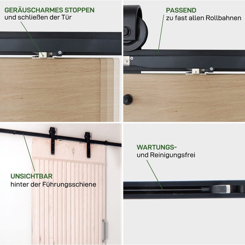2x Soft Close Damper System, Automatic Door Stopper, Barndoor Damper,